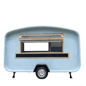 รถขายอาหารเคลื่อนที่สไตล์เรโทร ระดับเชิงพาณิชย์ สำหรับตลาดกลางคืน ร้านค้าริมทาง กาแฟ ขนมหวาน ของว่าง ธุรกิจจัดเลี้ยงนอกสถานที่ และขายของ - Product Image 5