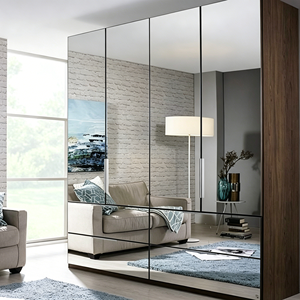 Armoire Moderne Personnalisée avec Miroir, Portes Battantes et Coulissantes, Armoire de Chambre Durable pour Appartement et Maison - Product Image 1