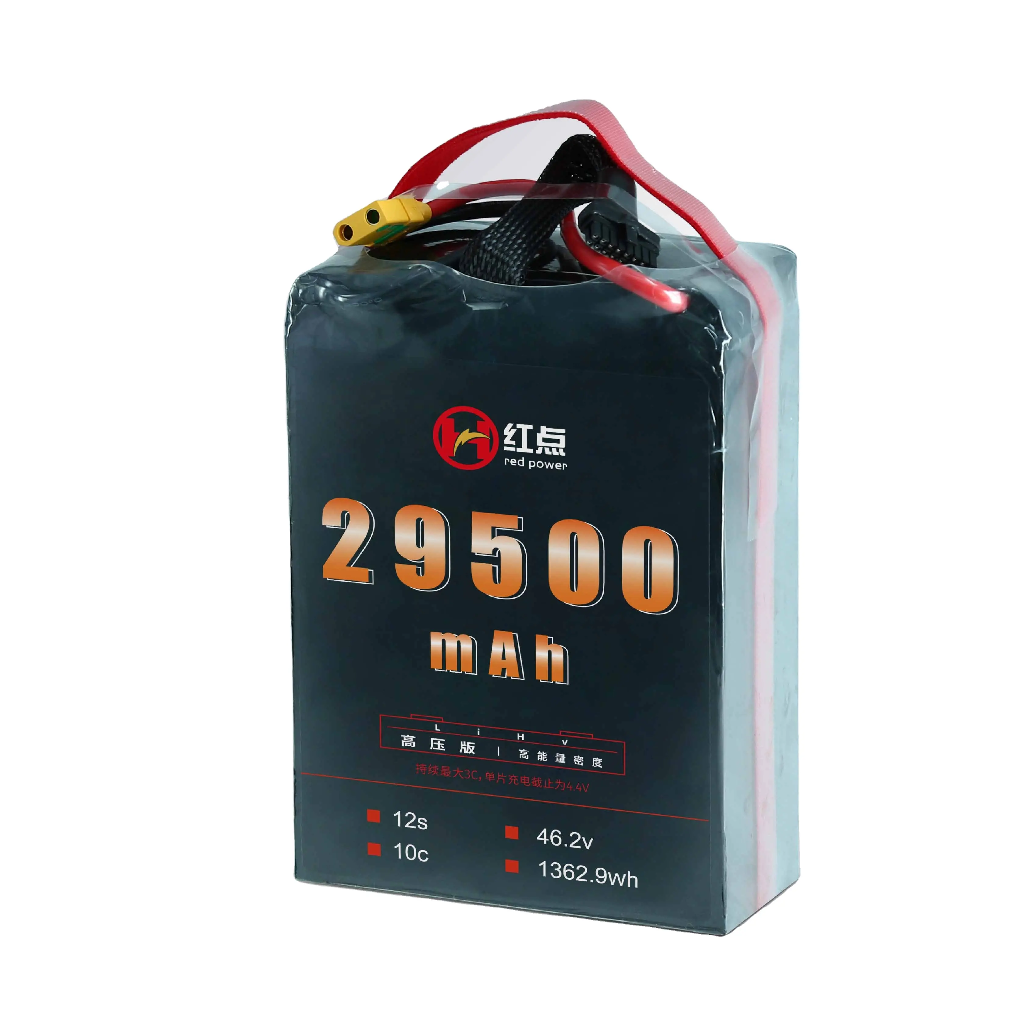 46.2V 29500mAh 29.5Ah12S हाई वोल्टेज बैटरी ली-पो निर्माण HD UAV पावर ड्रोन बैटरी UAV फिक्स्ड-विंड Vtol मल्टी-रोटर