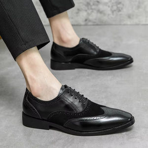 Winter Style Business <b>Shoes</b> Men Leather Thick Heel Big Size Fashion Style <b>Dress</b> Formal <b>Shoes</b> Business Office Genuine Leather - Product Image 6
