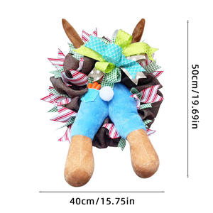 พวงหรีดกระต่ายขโมยไข่อีสเตอร์ พร้อมพวงมาลัยไม้กางเขน ของตกแต่งบ้าน งานแต่งงานฤดูใบไม้ผลิ รูปทรงกระต่ายการ์ตูน ของประดับตกแต่งงานปาร์ตี้ - Product Image 6