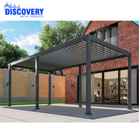 Kit de gazebo 3x4 4x4, pergola extérieure, pergola en aluminium à lames orientables, gazebo moderne de luxe, abri solaire de jardin, arches, tonnelles, pergola