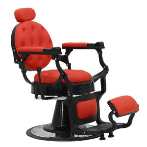 Chaise de Salon/Barbier Pliante à 360 Degrés en Cuir PU Rouge Rétro avec Grand Appui-Dos et Pompe à Huile, Couleur Personnalisable, Idéale pour Écoles - Vente Chaude - Product Image 1