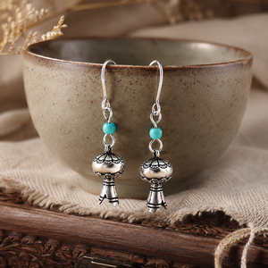 Orecchini pendenti a forma di zucca per donna, stile vintage a campana, accessori per l'uso quotidiano - Product Image 3