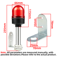 Einstellbare Ton-Licht-LED-Warnleuchte Multifunktionaler Akustischer Visueller Alarm Rotierende Blinkende Sicherheitsanzeige-Lampe