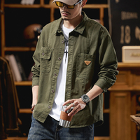 Veste en jean streetwear de haute qualité, sur mesure, coupe ample, avec étiquette lavée, boutonnée