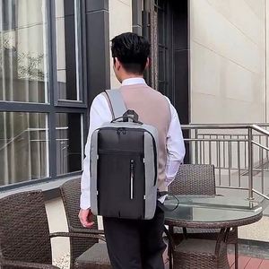 Custom Multi Functional Waterproof Geometric Zipper Oxford USB Charging <b>Laptop</b> <b>Backpack</b> Logo Wholesale Large Capacity 24L - Product Image 1
