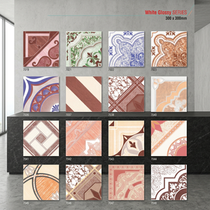 Carrelages de sol émaillés en céramique de surface rustique rectifiée brillante de conception imprimée ordinaire 16x16 12x12 30x30 40x40 300x300 400x400 - Product Image 2