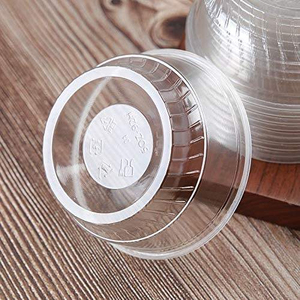 5oz Custom Printed Disposable PET <b>Plastic</b> <b>Cups</b> with Lids for Cold Coffee Ice Cream Tea Juice Fruit Wine Round Pattern - Product Image 2