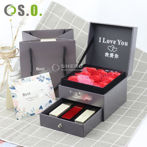 Boîte cadeau portable avec logo personnalisé, fleurs, carte, Saint-Valentin, Noël, bouquet floral, boîte cadeau pliable pour cadeau - Product Image 5