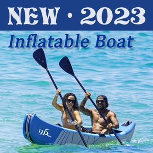 Vente en gros Kayak pliable <span class=keywords><strong>Petit</strong></span> ponton gonflable en hypalon à fond dur Pêche à la dérive Bateau à rames Canoë - Product Image 2