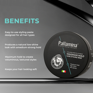 Pomada para Cabelo Pallamina 75g/2.7fl.oz, Fixação Extra Forte e Duradoura, Não Oleosa, para Homens - Pomada de Marca Privada para Todos os Tipos de Cabelo - Product Image 4