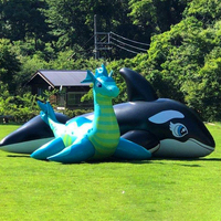 Jouet de piscine géant en PVC, dragon de mer gonflable, ballons gonflables géants en forme de dragon de mer, flotteur de piscine, jouet aquatique à chevaucher pour l'été