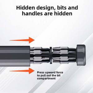 Jeu de <span class=keywords><strong>tournevis</strong></span> de précision mini portable 27 en 1, poignée en aluminium, pointe magnétique, embouts double usage Torx/U/<span class=keywords><strong>Y</strong></span>, personnalisable OEM - Product Image 4