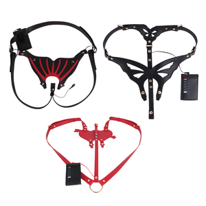 Harnais de chasteté électrique DOGLVE 3style, compatible avec cage à pénis ou plug pénien, ceinture de choc électrique pour jeux BDSM, vente en gros. - Product Image 1