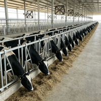 Kandang Sapi Klasik Eropa Model Universal untuk Peternakan Eropa, Pengunci Kepala Sapi Sistem Penguncian Otomatis untuk Pemberian Pakan