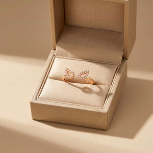 Wholesaler Self-owned Factory Manufacturer Export Stackable <b>Open</b> <b>Rings</b> Jewelry 18K Solid Rose Gold Real Natural Diamond <b>Ring</b> - Product Image 5