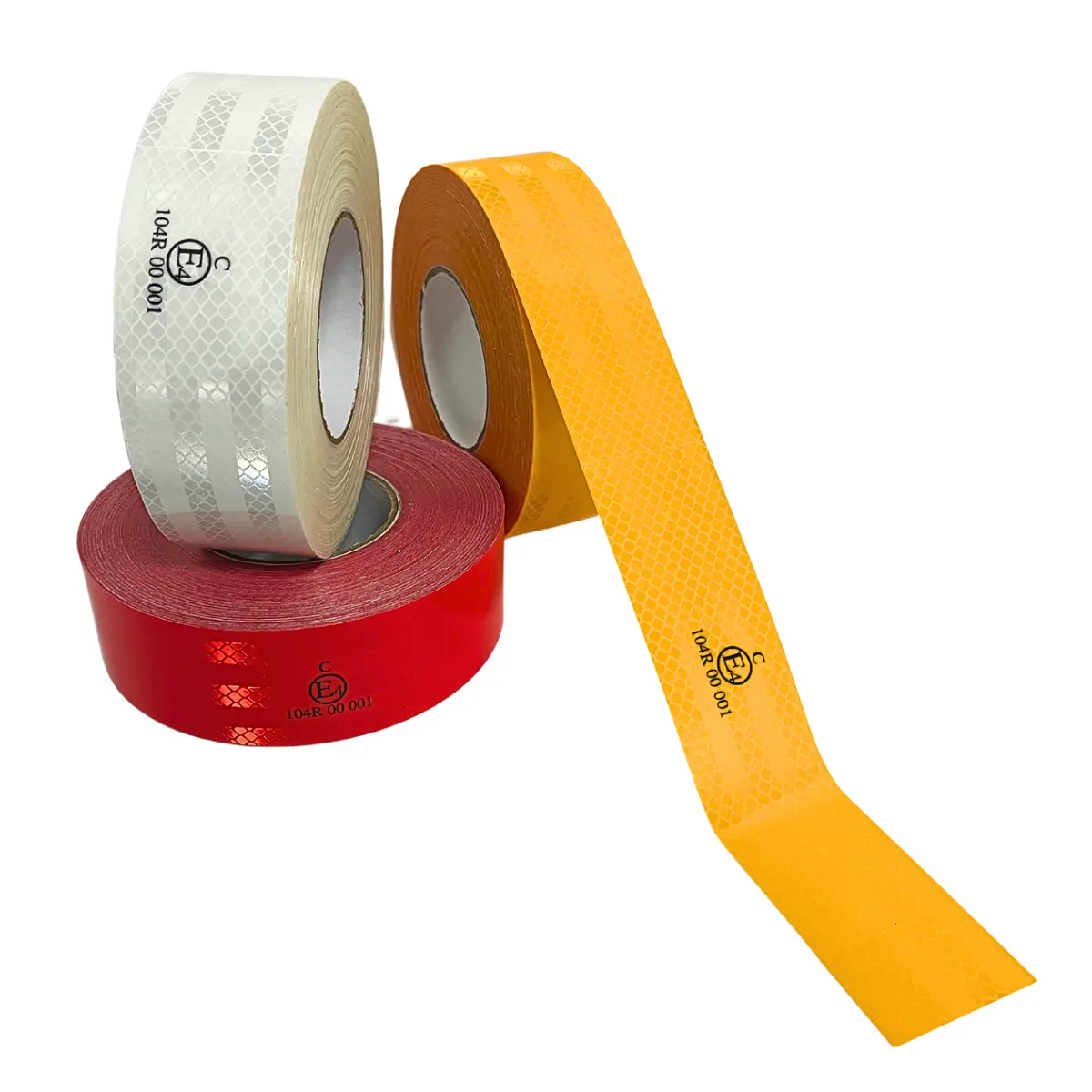 Precio de fábrica PET ECE 104R 3M Cinta reflectante 5cm Amarillo para vehículos de camiones