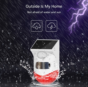Factory Wholesale Solar WiFi PIR <strong>Alarm</strong> Outdoor Waterproof Motion Sensor Detector 120dB <strong>Security</strong> Warning Siren OEM ODM Available - Product Image 2