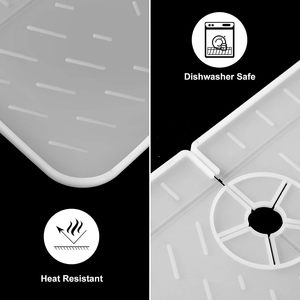 Tapis anti-gouttes en silicone pour robinet, tapis de séchage pour comptoir de cuisine et salle de bain, protection du plan de travail - Product Image 4