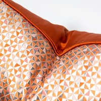 Housse de coussin de luxe en forme géométrique, taie d'oreiller carrée avec motif rhombique Orange, pour la décoration de la maison, vente en gros,