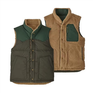 Gilet piumino Color contrasto retrò <span class=keywords><strong>Pile</strong></span> polari Sherpa <span class=keywords><strong>Pile</strong></span> Double-face Wear gilet con Logo personalizzato piumino caldo - Product Image 6