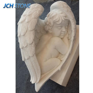 Fabriek Op Maat Gemaakt Wit Marmer Grafsteen Klein Kind Grafsteen Baby Engel Grafsteen Grafsteen - Product Image 3