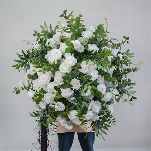 Large <b>Artificial</b> Floral Supplying Luxuries white and Green Wedding Flower Arrangements - Product Image 1