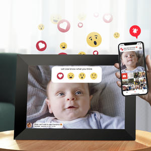 أسود ، مشغل إعلانات كريستال ، إطار صور رقمي فيديو للحركة مع اتصال سحابة واي فاي - Product Image 6