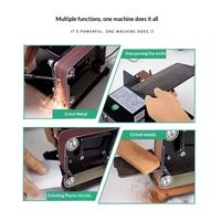 Mini ponceuse électrique de bureau à bande abrasive pour polissage, meulage, affûtage de lames et de chants de coupe, pour le travail du bois, alimentation secteur