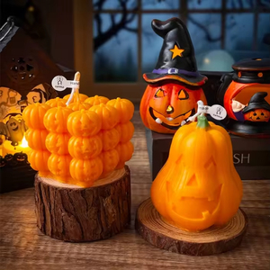 Velas Aromáticas Hechas a Mano con Forma de Cubo de Rubik de Calabaza de Halloween para Decoración del Hogar para Año Nuevo y Día de la Madre - Product Image 3