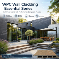Panneau mural WPC, surface co-extrudée, grain de bois réaliste, imperméable, faible entretien, revêtement décoratif moderne pour l'extérieur