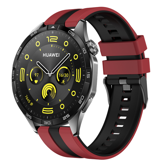 Vertical Two-color Sports Fashion Summer Breathable Smart Watch Bracelet Wristband for Huawei Watch GT4 22mm Silicone Strap