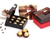 Boîte cadeau chocolat de luxe en gros, recyclable et personnalisable, en forme de livre à 2 niveaux, avec tiroir rigide magnétique, finition mate/brillante UV
