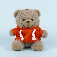 Porte-clés pendentif petit ours mignon de 10 cm, jouet en peluche créatif en PP, modèle petit ours, breloque de sac à dos pour couples