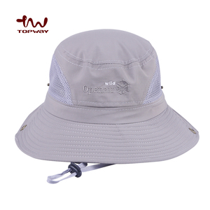 หมวกบัคเก็ตแบบตาข่ายสำหรับชาวประมง,แผ่นหนังปักลายแห้งเร็วสไตล์ใหม่พิมพ์ลายโพลีเอสเตอร์100% ขนาด58ซม. ~ 60ซม. 100ชิ้น - Product Image 4