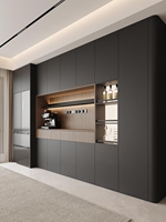 Buffet vertical haut avec étagères réglables pour salle à manger de duplex, meuble de rangement pour petits appareils électroménagers