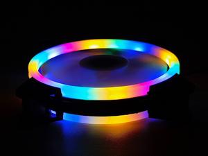 พัดลมเคสคอมพิวเตอร์ LED <span class=keywords><strong>RGB</strong></span> ไร้สาย ควบคุมด้วยรีโมทแบบไร้เสียง 2.5W 6 ขา ปี 2025 พร้อมกรอบพลาสติก 1 ชิ้น - Product Image 6