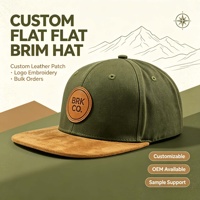 Casquette Snapback en Coton Suede à 6 Panneaux avec Logo Personnalisé, Étiquette en Cuir, Coutures Bicolores et Visière Plate Style Hip Hop