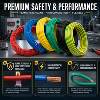 Câble Électrique BV en Cuivre Massif PVC 600V ROHS, Câble de Construction Codé par Couleurs, Câble d'Alimentation Automobile, Chauffage Résidentiel Aérien en Rouleau