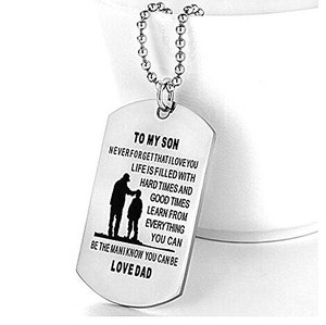 New Arrival Fashion Hot Sale Custom Stainless Steel Engrave Daughter <strong>Son</strong> Necklace <strong>From</strong> <strong>Mother</strong> Father <strong>Gift</strong> - Product Image 4