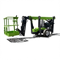 Plateforme élévatrice articulée pliable de 10m, 12m, 14m, 16m, 18m, nacelle élévatrice remorquable, nacelle télescopique, plateforme de travail en hauteur