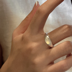 S925 Sterling Silver Korean Niche Matte <b>Sandblasted</b> Ring Trendy Korean Blogger Style Minimalist Wholesale - Product Image 3