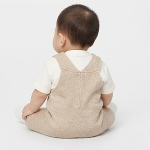 Conjunto de dos piezas para bebé niño, camiseta de algodón y overol de punto, ropa infantil suave, transpirable y casual. - Product Image 6