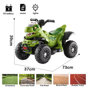 ATV Elettrico per Bambini <span class=keywords><strong>a</strong></span> Forma di Dinosauro, da 2 <span class=keywords><strong>a</strong></span> 4 Anni, in Plastica, con Telecomando 2.4G, Alimentato <span class=keywords><strong>a</strong></span> Batteria, Certificato EN71, Vendita all'Ingrosso - Product Image 6