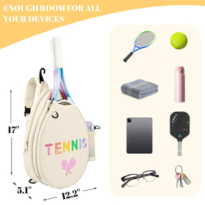 Mochila Cruzada Impermeable de 25L para Tenis y Pickleball para Mujer, con Bolsillos para Pelotas con Separación Seco-Húmedo y Protección Antirrobo - Product Image 2