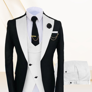 Costume de smoking 3 pièces respirant et ajusté pour homme 2025 – Idéal pour les affaires et les loisirs - Product Image 3