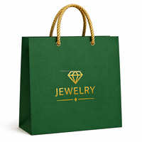 Custom Printed Recyclable White Paperboard Craft Paper Bags Shopping Gift Gold Foil Luxury Ribbon Handle