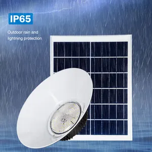 Đèn LED High Bay Năng Lượng Mặt Trời 100 200 W Ngoài Trời IP65 Điều Khiển Từ Xa UFO Trực Tiếp Từ Nhà Máy HUAPAI