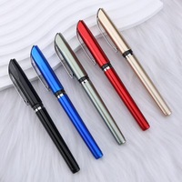 Stylo gel en plastique métallisé de haute qualité en gros avec logo personnalisé, fournitures de bureau, cadeau promotionnel, stylo gel en plastique fantaisie